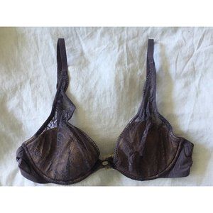 Vintage 90s / 00s Calvin Klein Womens Lace Bra 34B unlined with padded semi cups